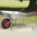 galvanized wheelbarrow